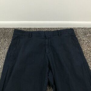 No Nationality Pants Seersucker Seoul Navy Blue 32x28 Slim Fit Stretch